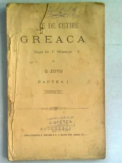 CARTE DE CETIRE GREACA - G. ZOTU  PARTEA I
