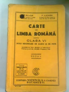 CARTE DE LIMBA ROMANA PENTRU CLASA VI - I.I. BUJOR