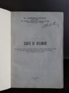 CARTE DE REGIMURI - I. DUMITRESCU POPOVICI