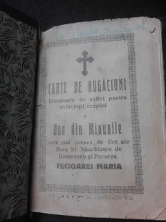 CARTE DE RUGACIUNI SI UNA DIN MINUNILE CELE MAI PRESUS DE FIRE A PREA SF. NASCATOARE DE DUMNEZEU SI PURUREA FECIOARA MARIA