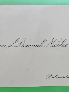 Carte de vizita Doamna si Domnul Nicolae Ottescu (1885-1950)