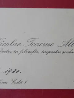 Carte de vizita, Nicolae Tcaciuc-Albu, traducator di istoric literar, 1885-1960