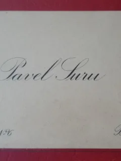 Carte de vizita, Pabel Suru, editor