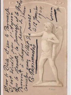 Carte postala circulata in anul 1900