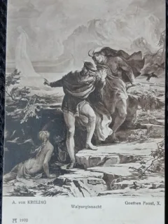 Carte Postala, A. von Freling-Goethes Faust, X, Walpurgisnacht, 1918