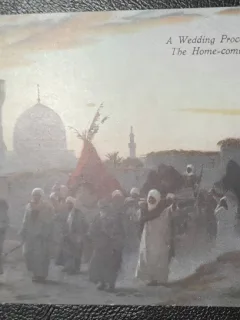 Carte postala, A Wedding Procession at Menzala, color