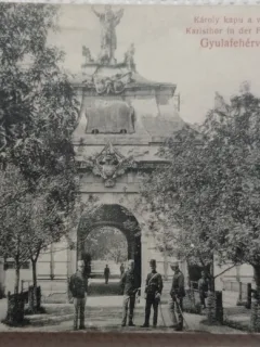 Carte Postala, Alba Iulia Poarta lui Carol de la castel, perioada interbelica