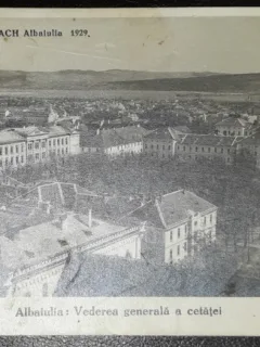 Carte postala, Alba Iulia, vedere generala a cetatii, 1930