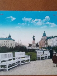 Carte postala, Arad Parcul Kossuth, 1917