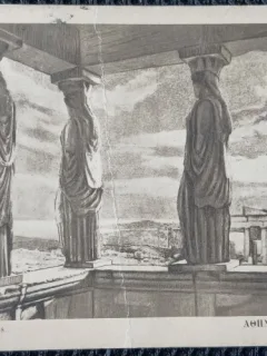 Carte Postala, Athens, Caryalides, 1932