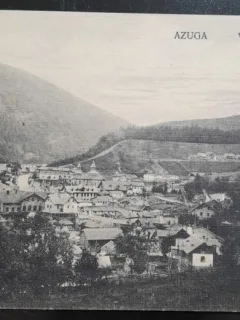 Carte postala, Azuga, vedere generala, 1913