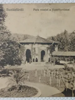 Carte Postala, Baile Buzias, Parcul, 1928