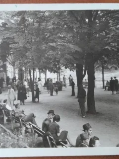 Carte postala, Baile Caciulata-Valcea, Pavilionul si Izvorul de apa minerala,1943
