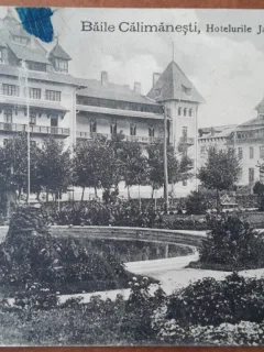 Carte postala, Baile Calimanesti, Hotelurile Jantea, 1915