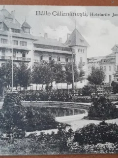 Carte postala, Baile Calimanesti, Hotelurile Jantea, 1929