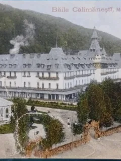 Carte postala, Baile Calimanesti, Marele Hotel al Societatii, 1932
