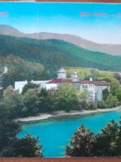 Carte postala, Baile Calimanesti, Valea Oltului si Manastirea Cozia, 1927