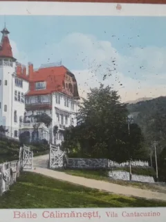 Carte postala, Baile Calimanesti, Vila Cantacuzino, 1923