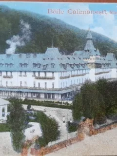 Carte postala, Baile Govora, Marele Hotel al Societatii, perioada interbelica