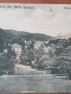 Carte postala, Baile Govora, Parcul, 1927