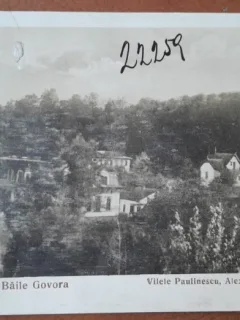 Carte postala, Baile Govora, vilele Paulinescu, Alexandri si Verescu, perioada interbelica
