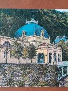 Carte postala, Baile Herculane, Baia Regina Maria,1926
