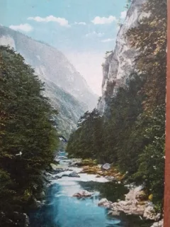 Carte postala, Baile Herculane, Cerna, 1922