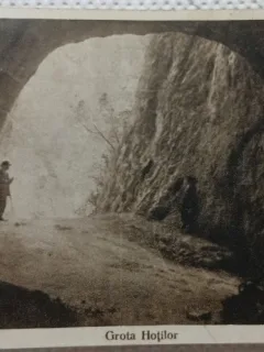 Carte postala, Baile Herculane Grota Hotilor, 1923