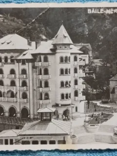 Carte postala, Baile Herculane, Hotel Cerna, 1943