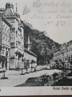 Carte postala, Baile Herculane, Hotel Dacia si Sanatoriul Militar, 1930