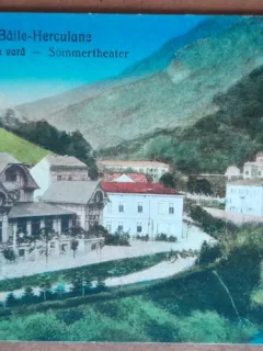Carte postala, Baile Herculane, teatrul de vara, 1927