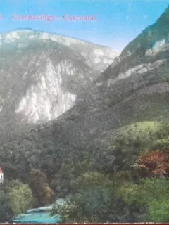 Carte postala, Baile Herculane, valea Cernei, perioada interbelica