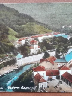 Carte postala, Baile Herculane vedere generala, 1924
