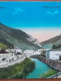 Carte postala, Baile Herculane, vedere generala, 1928