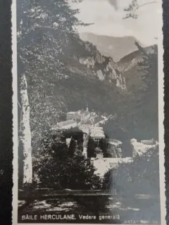 Carte postala Baile Herculane vedere generala, perioada interbelica