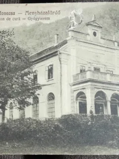 Carte postala, Baile Moneasa, salon de cura, 1925