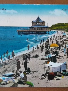 Carte postala, Baile Movila Casinoul si Plaja, 1931