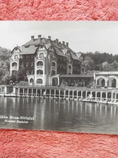Carte postala, Baile Ocna Sibiului, Hotelul Statului, 1935
