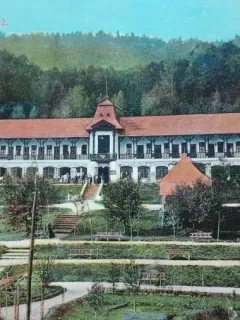 Carte postala, Baile Olanesti, Hotel nr.2, perioada interbelica