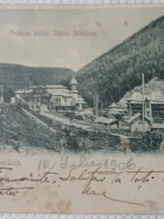 Carte Postala, Baile Slanic Moldova, vedere generala, 1906