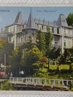 Carte Postala, Baile Slanic Moldova, Vila Theodora, 1933
