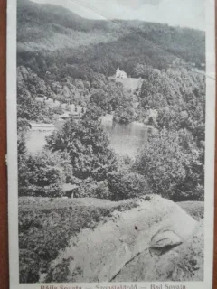 Carte postala, Baile Sovata Lacul Ursu, perioada interbelica