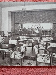 Carte postala, Barul Marelui Hotel Rex din Mamaia, perioada interbelica