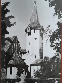 Carte postala, biserica din Sibiu, perioada interbelica