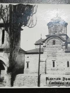 Carte postala, Biserica Domneasca Curtea de Arges,, perioada interbelica