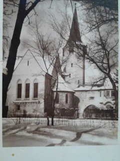 Carte postala, biserica fortificata in Sibiu, 1927