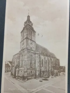 Carte postala Biserica Neagra, perioada interbelica