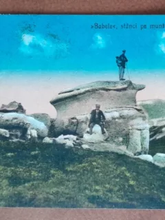 Carte postala, Bisteni, Babele, stanci pe muntele Caraiman, 1936