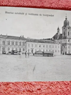 Carte postala, Blaj biserica catedrala si institutele de invatamant, 1925