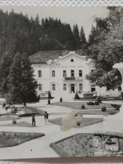 Carte postala Borsec vedere din parc, 1958